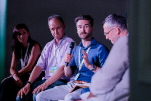 Cam Low speaking on the Financial Inclusion 3.0 panel
