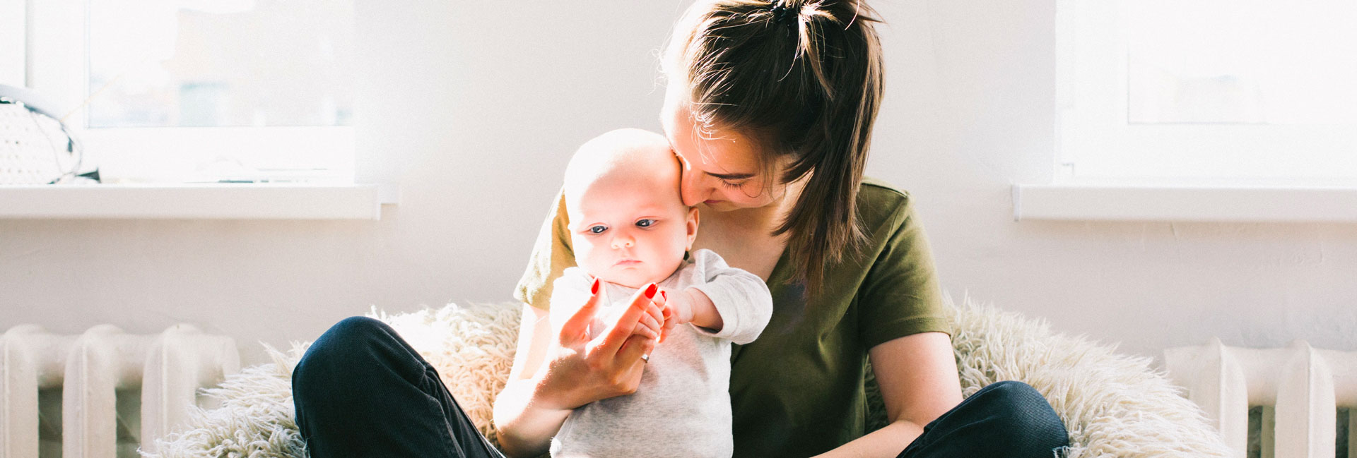 A mum with her young baby